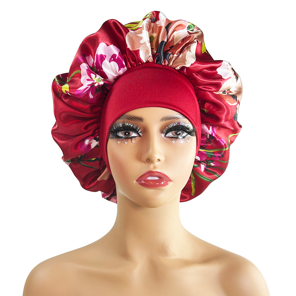 Wholesale Wide Brimmed Satin Nightcaps